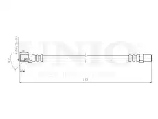 Шланг тормозной задний BRH-10099 UNIO