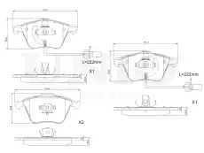 Колодки тормозные диск. передние с датчиком Audi A6 III 04-, A4 II,III 02-, A8 II 02-