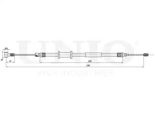Трос ручного тормоза UNIO CAB-60010