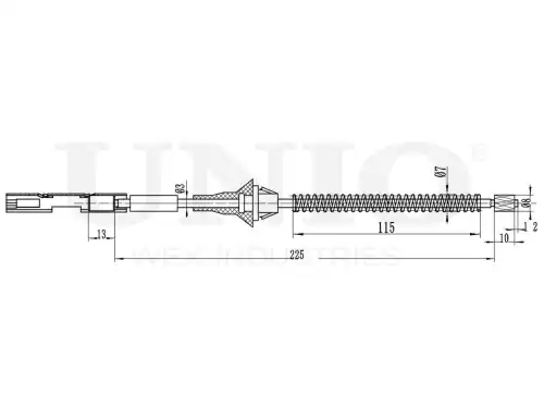 Трос ручного тормоза UNIO CAB-60022