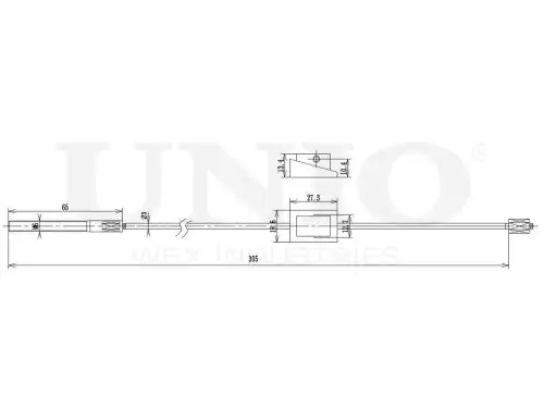 Трос ручного тормоза UNIO CAB-60048
