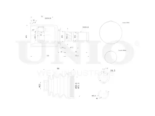 ШРУС внутренний CVJ-30036 UNIO