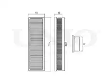 Фильтр воздушный UNIO FLT-10127