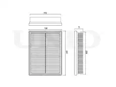 Фильтр воздушный UNIO FLT-10135