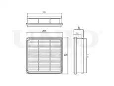 Фильтр воздушный UNIO FLT-10155