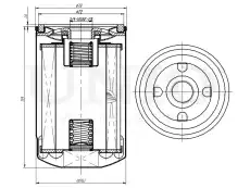 Фильтр масляный UNIO FLT-20025