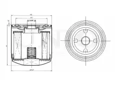 Фильтр масляный UNIO FLT-20039