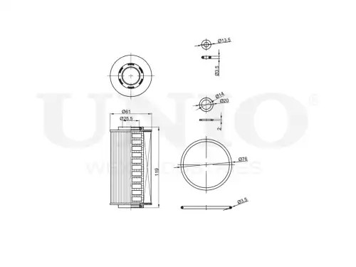 Фильтр масляный UNIO FLT-20114