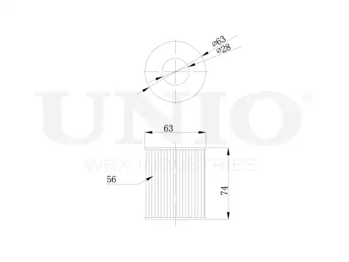 Фильтр масляный UNIO FLT-20122