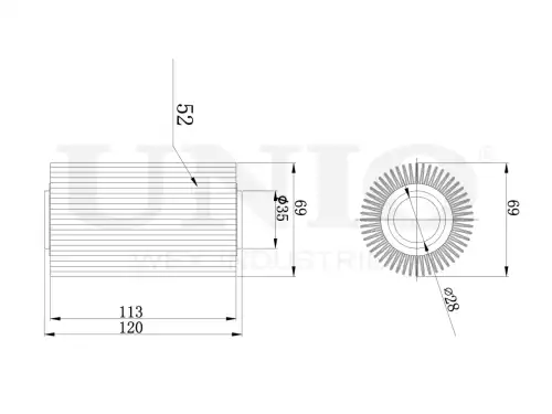 Фильтр масляный UNIO FLT-20124