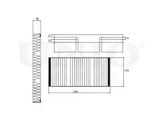 Салонный фильтр UNIO FLT-40144C