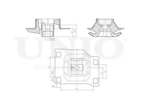 Подушка крепления КПП UNIO RMP-15129