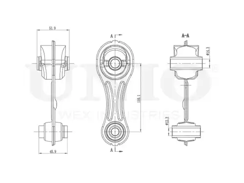 Подушка крепления КПП UNIO RMP-15163