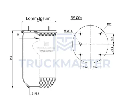 Пневмоподушка TRUCKMASTER TM7008101
