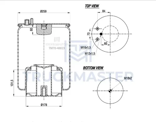 Пневмоподушка TRUCKMASTER TM7048823