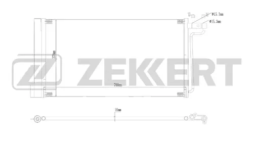 Радиатор кондиционера (конденсатор) ZEKKERT MK3198