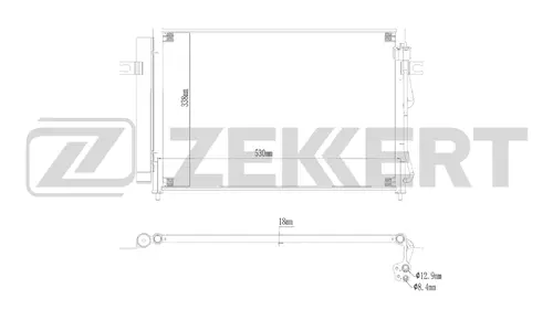 Радиатор кондиционера (конденсатор) ZEKKERT MK3197