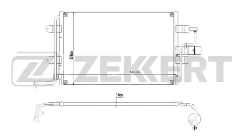 Радиатор кондиционера (конденсатор) ZEKKERT MK3203