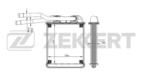 Радиатор печки ZEKKERT MK5149