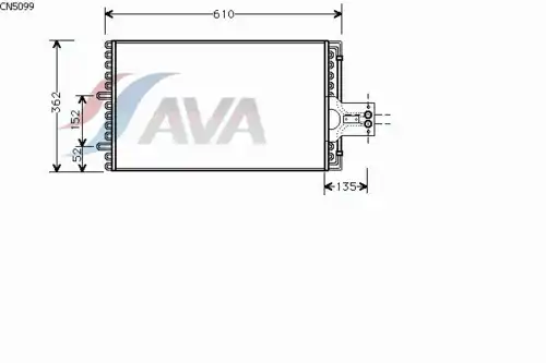 Радиатор кондиционера (конденсатор) AVA CN5099