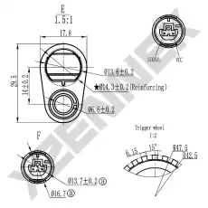 Датчик ABS ZENNEK DAS0088