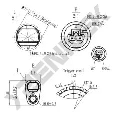 Датчик ABS ZENNEK DAS0095