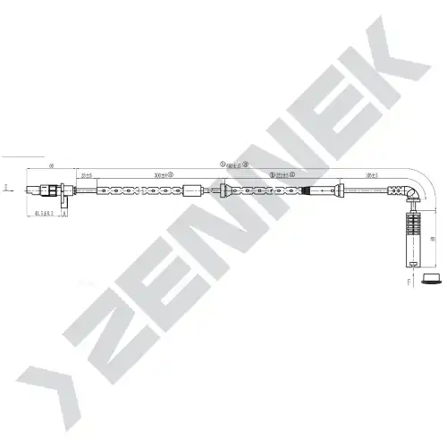 Датчик ABS ZENNEK DAS0095
