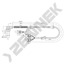 Датчик ABS ZENNEK DAS0020