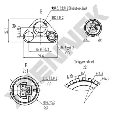 Датчик ABS ZENNEK DAS0077