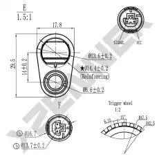 Датчик ABS ZENNEK DAS0051
