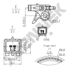 Датчик ABS ZENNEK DAS0078
