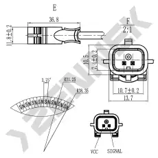 Датчик ABS ZENNEK DAS0151