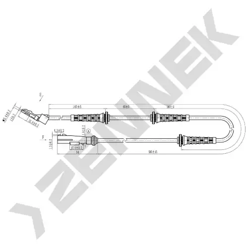 Датчик ABS ZENNEK DAS0151