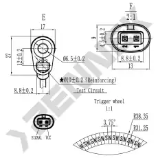 Датчик ABS ZENNEK DAS0062