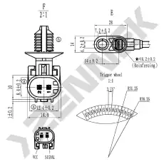 Датчик ABS ZENNEK DAS0015