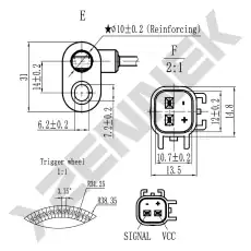 Датчик ABS ZENNEK DAS0132