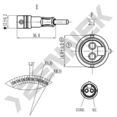 Датчик ABS ZENNEK DAS0054