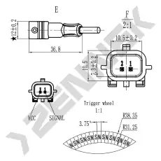 Датчик ABS ZENNEK DAS0045