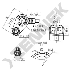 Датчик ABS ZENNEK DAS0112