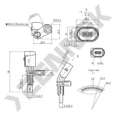 Датчик ABS ZENNEK DAS0011