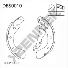 Тормозные колодки барабанные ZENNEK DBS0010
