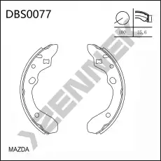 Тормозные колодки барабанные ZENNEK DBS0077