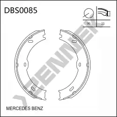Тормозные колодки барабанные ZENNEK DBS0085