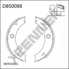 Тормозные колодки барабанные ZENNEK DBS0088