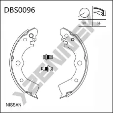 Тормозные колодки барабанные ZENNEK DBS0096