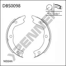 Тормозные колодки барабанные ZENNEK DBS0098
