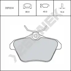 Тормозные колодки дисковые ZENNEK DBP0244