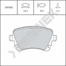Тормозные колодки дисковые ZENNEK DBP0060