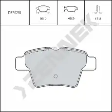 Тормозные колодки дисковые ZENNEK DBP0291