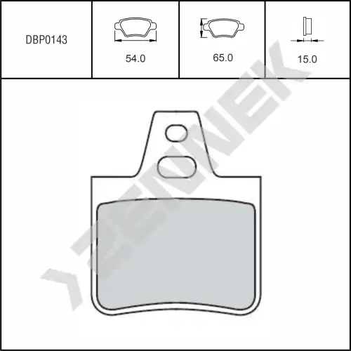 Тормозные колодки дисковые ZENNEK DBP0143